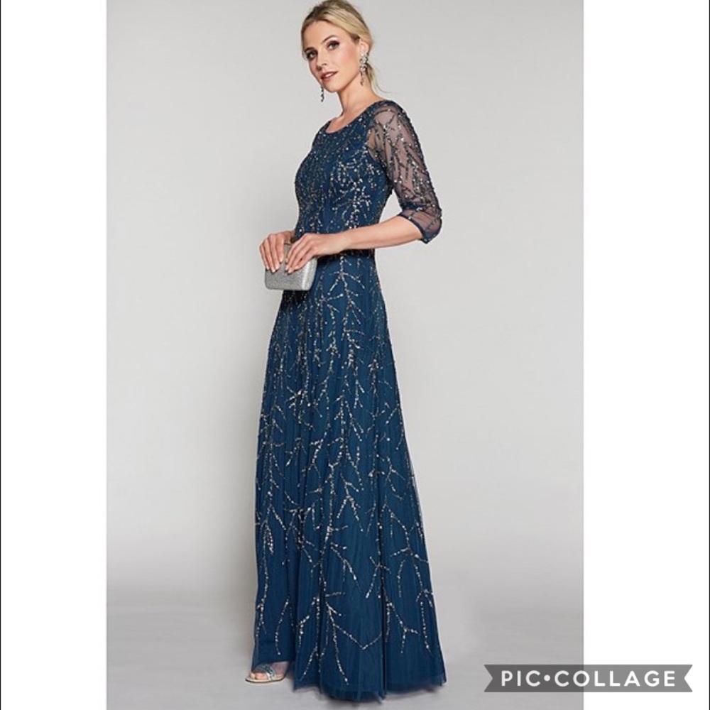 Aidan Mattox evening sequins and beaded Gown - Picture 6 of 10